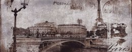 POSTCARD grey 1 20x50 - inserto szklane