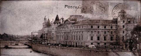 POSTCARD grey 2 20x50 - inserto szklane