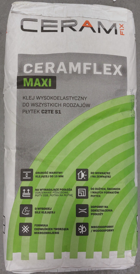 Klej CERAMFLEX MAXI C2TES1 - 25 kg Klej CERAMFLEX MAXI C2TES1 - 25 kg