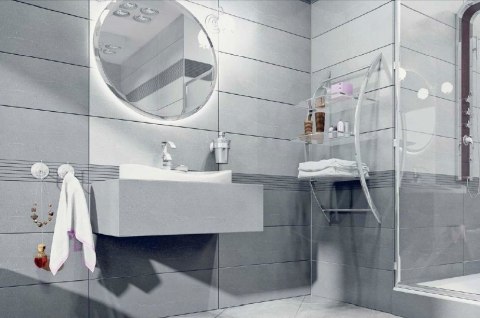 Płytka ścienna Newtone Soft Grey 25x75 G.1 Płytka ścienna Newtone Soft Grey 25x75 G.1