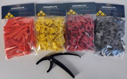 System do poziomowania płytek CERAMFIX Classic/KLIPS - ZESTAW 1000 szt -1mm