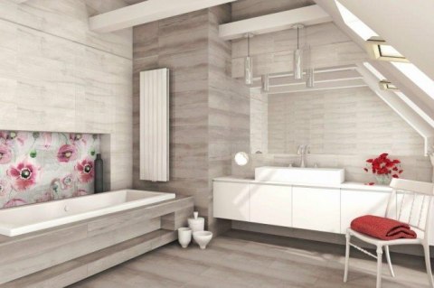 Terra White 25x75 rektyfik - płytka ścienna Terra White 25x75 rektyfik - płytka ścienna