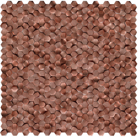 Mozaika GRAVITY ALUMINIUM 3D HEXAGON COPPER 30,7X30,1 CM /100245648 Mozaika GRAVITY ALUMINIUM 3D HEXAGON COPPER 30,7X30,1 CM /100245648